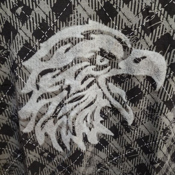 MARC ECKO Cut & Sew Eagle Head Plaid Pullover Sleeveless Sweater Vest Size 2XL - Picture 5 of 9